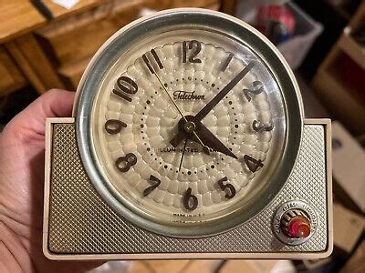 1950 S ART DECO General Electric Telechron Clock Lighted Dial Vintage
