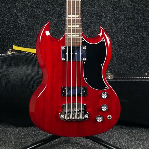 Gibson Sg Standard Bass Guitar Cherry Whard Case 2nd Hand Rich Tone Music