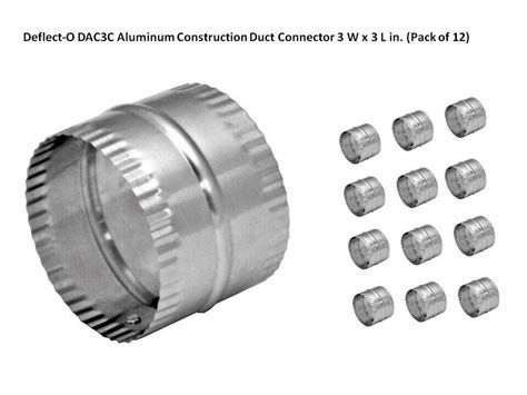 Deflect O Dac3c Aluminum Construction Duct Connector 3 W X 3 L In