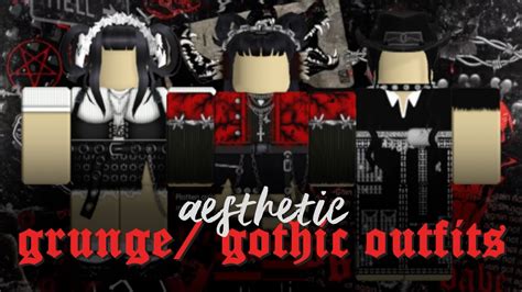 Aesthetic Grunge Gothic Roblox Outfits Lookbook 3 Youtube