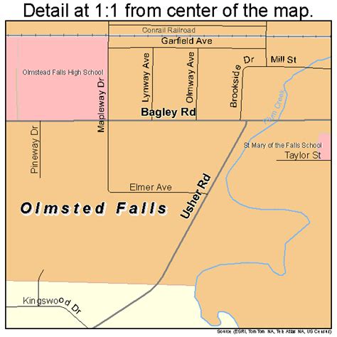 Olmsted Falls Ohio Street Map 3958422