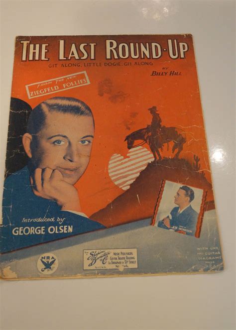 Vintage Sheet Music The Last Round Up By Billy Etsy