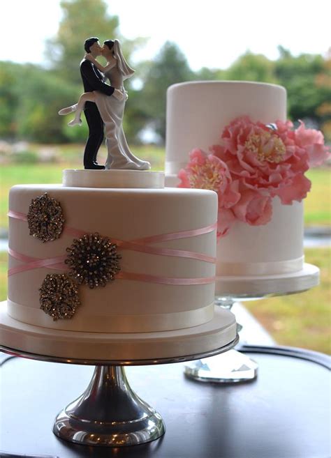 Blush And Silver Wedding Cakes Decorated Cake By Cakesdecor