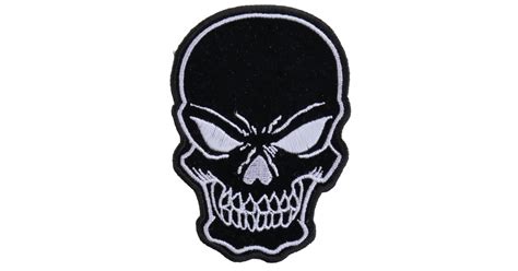 Black Skull Patch Biker Skull Patches By Ivamis Patches