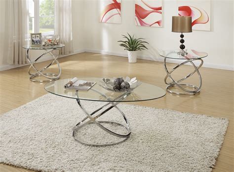 F3087 3 Pcs Table Set By Poundex Coffee Table End Table Set Modern