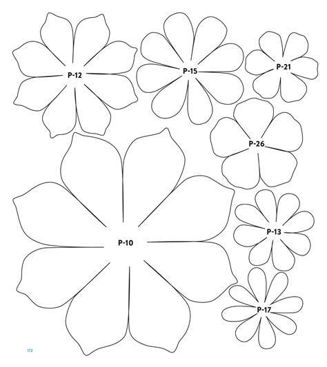 Printable Paper Flower Template Customize And Print