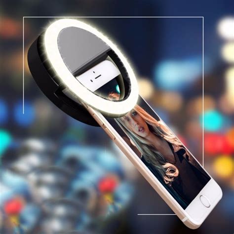 Universal Portable Selfie Led Ring Flash Fill Light Clip Camera
