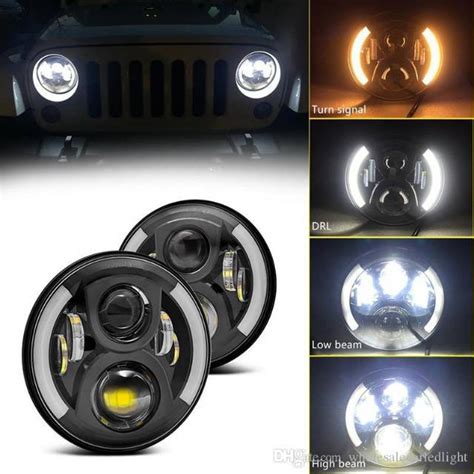 Jual Pcs Lampu Utama Headlamp Bulat Universal Inc Jeep Rubicon