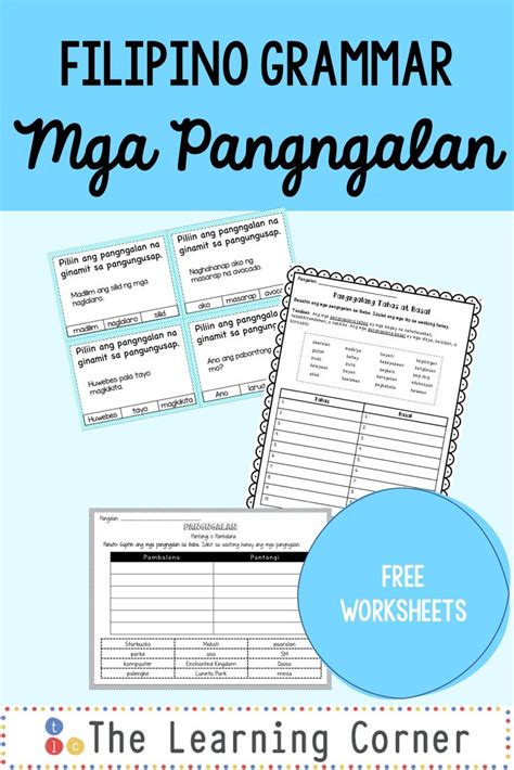 Mga Pangngalan Nouns Filipino Worksheets Worksheets Learning