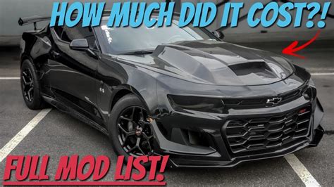 Full Mod List For My 2017 Cammed Camaro Ss Expensive Youtube