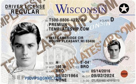 Wisconsin Wi Drivers License Psd Template Download 2021 Templates