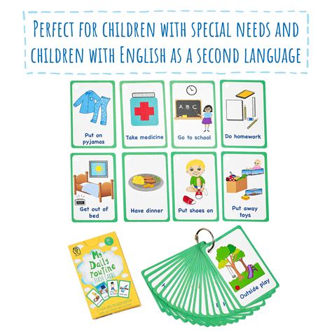 Buy My Daily Routine Cards 27 Flash Cards For Visual Aid Special Ed Speech Delay Non Verbal