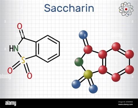 Saccharin Molecule It Is Artificial Sweetener Sweetening Agent