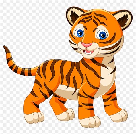 Transhu Cartoon Transparent Background Tiger Png