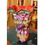 Large Art Glass Vase Multi Coloured Design