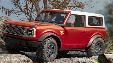 2022 Ford Bronco Eruption Green Goes For Cgi White Top So Does Hot