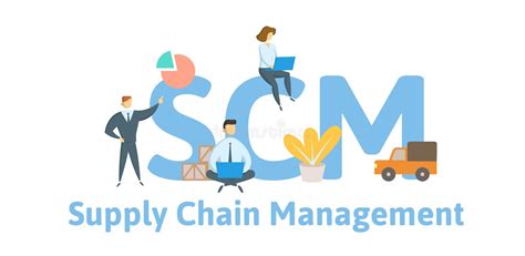 Scm Supply Chain Management Stock Vector Illustration Of Internet