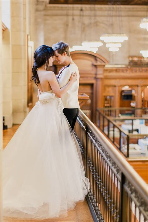 Winter Wedding Inspiration At The New York Public Library 100 Layer Cake