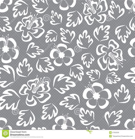 Hand drawn floral pattern can be printed and used as wrapping paper wallpaper textile etc. Seamless Lace Floral Pattern On Gray Background Stock ...