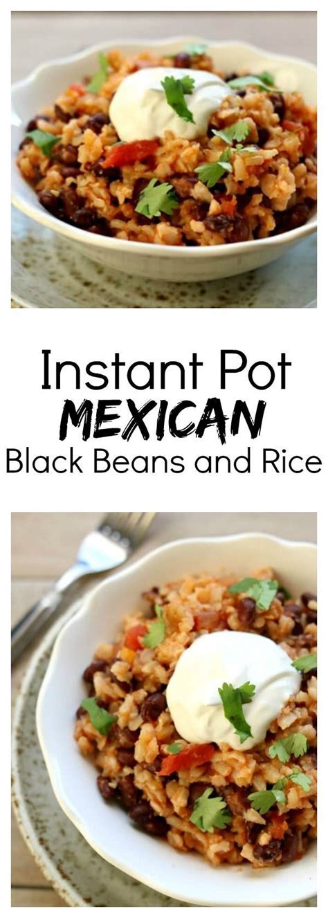 Don't be scared if your slow cooker looks like a bowl of black water while it's cooking. Instant Pot Mexican Black Beans and Rice - 365 Days of Slow Cooking and Pressure Cooking ...