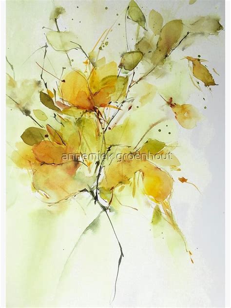 Yellow Joy Canvas Print For Sale By Miek Groenhout Watercolor