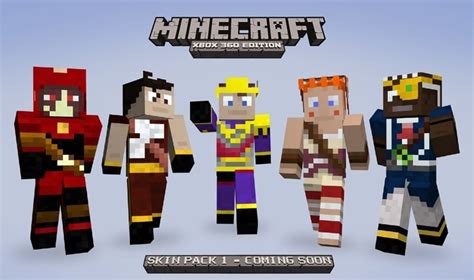 Full List For Minecraft Xbox 360 Skin Pack 1