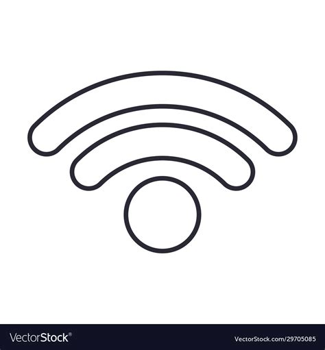 Wifi Symbol Icon Over White Background Royalty Free Vector