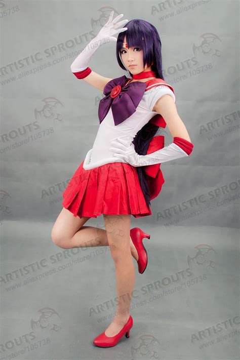 Special Highest Quality Sailor Moon Rei Hino Anime Cosplay Costume