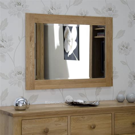 Solid Oak Wall Mirror 102x72cm Edmunds And Clarke Furniture Ltd