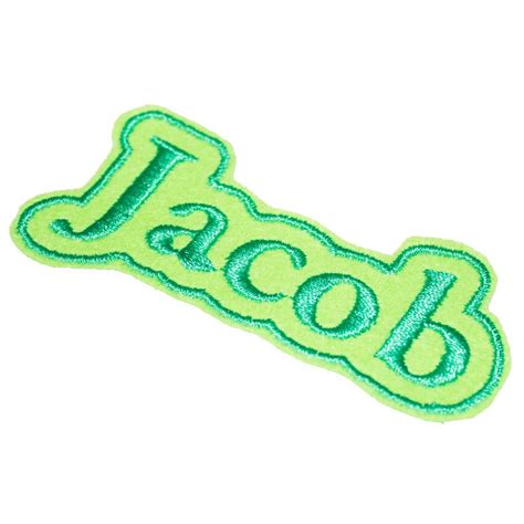 Personalised Embroidery Name Frame Patch Badge Iron On Sew On A1 18mm