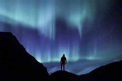 Aurora Borealis Northern Lights Green Night Phenomenon Pikist