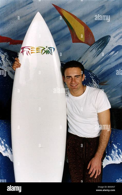 Julian Mcmahon Australian Actor With Surfboard Stock Photo Alamy