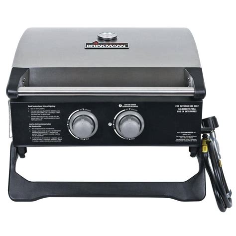 brinkmann grills 2 burner tabletop propane gas grill stainless