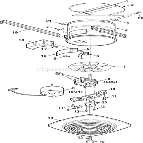 Getting a replacement part for your casablanca ceiling fan is not a hard nut to crack. Broan 505 Parts List and Diagram : eReplacementParts.com