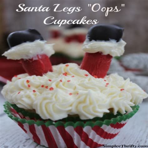 Santa Legs Oops Cupcakes