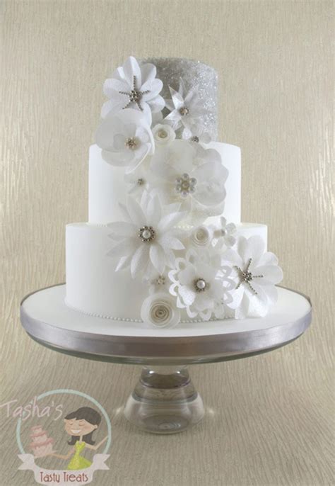 Black pink copper red green yellow. Wafer Paper Flowers Wedding Cake - CakeCentral.com