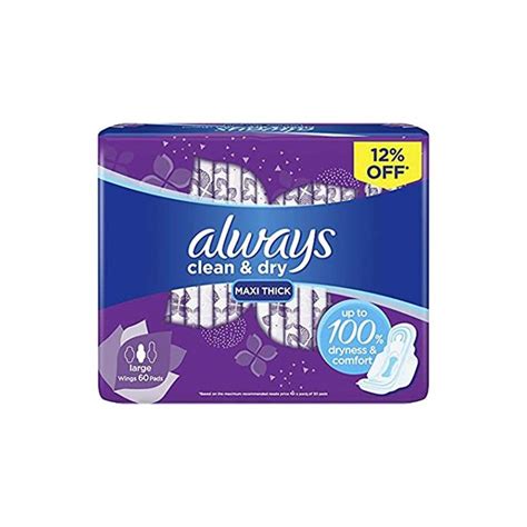 Always Clean And Dry Maxi Thick Large Sanitary Pads 30 Pads