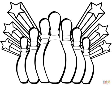 Bowling Coloring Pages Printable Sheet Color Getcolorings