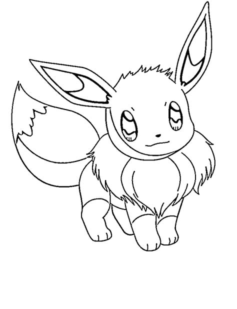 Eevee Pokemon Coloring Pages Printable Updated