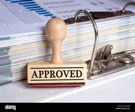 Approved Rubber Stamp With Text Stock Photo Alamy