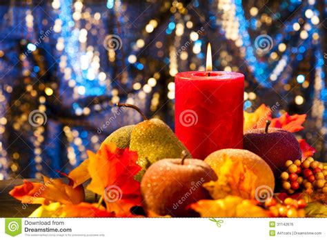 Autumn Candles Stock Photo Image Of Bright Auburn Celebration 31142676