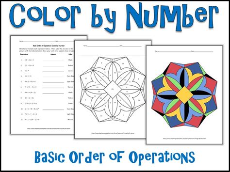 Order Of Operations Color By Numbers Worksheet Answers