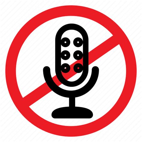 Ban Mic No Notice Recording Sign Sing Icon Download On Iconfinder