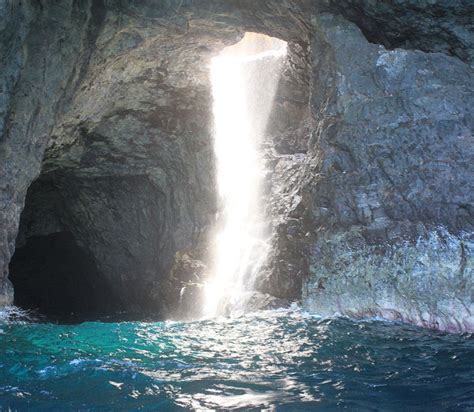 Sea Cave Waterfall Kauai Hawaii Scenery Pictures Beautiful Places