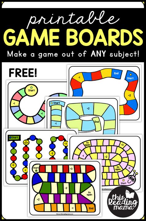Free Printable Board Games For Preschoolers