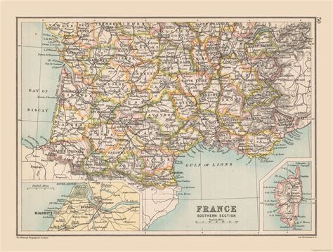 France Southern Bartholomew 1892 2300 X 3032 Glossy Satin Paper