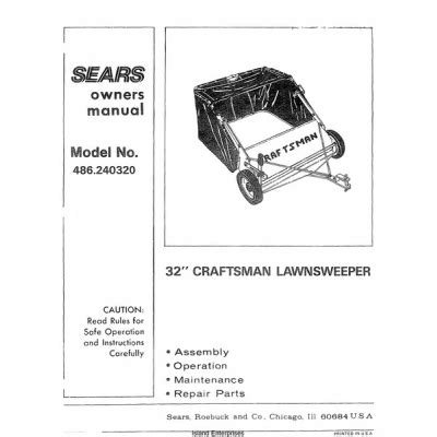 Craftsman Lawn Sweeper User Manual