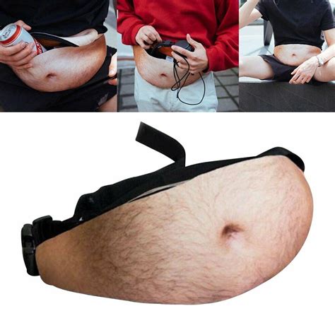 Dad Dad Bod Waist Belt Bum Bag Leather Hairy Beer Fat Belly Fanny Pack Pouch Y1 Ebay