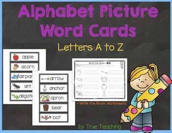 Zag · zap · zas · zax · zed · zee · zek · zen · zep · zig · zin · zip · zit · zoa · zoo · zuz · zzz. Alphabet Picture Word Cards A-Z by True Teaching | TpT