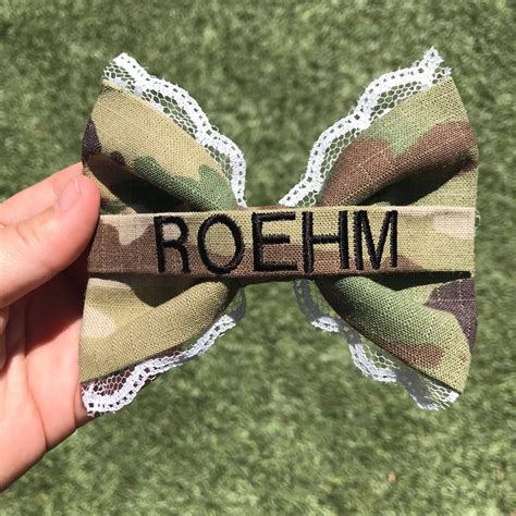 Military Army Ocp Laced Nametape Bow